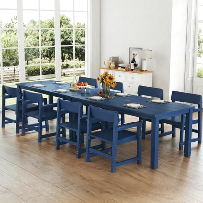 Jocoevol 10 Pcs HIPS Patio Dining Set for 8 Outdoor Tables and Chairs Set