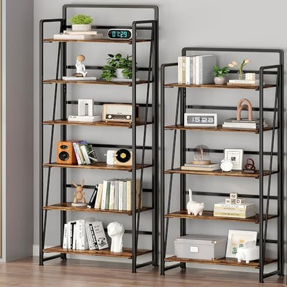 No Assembly Folding Bookshelf for Living Room,Collapsible Book Shelf for Home Office, Portable Bookcase Storage Organizer Rack Shelves
