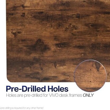 VIVO 71" x 30" Vintage Brown Solid Table Top