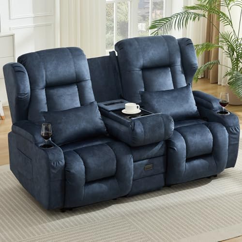 SAMERY 67.6" RV Loveseat Recliner Sofa, Manual Reclining Loveseat