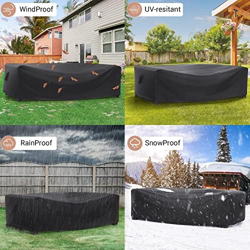 Outdoor Patio Furniture Covers Waterproof 84"Lx44"Wx23"H Black
