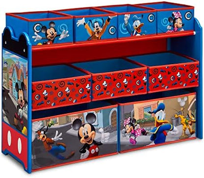 Disney Mickey Mouse Deluxe 9 Bin Design and Store Toy Organizer by Delta Children, Greenguard Gold Certified