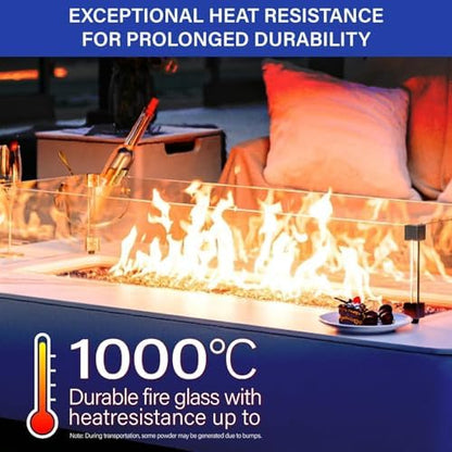 NUPICK 10 Pound Fire Glass, 1/2 Inch Reflective Fire Pit Glass Rocks