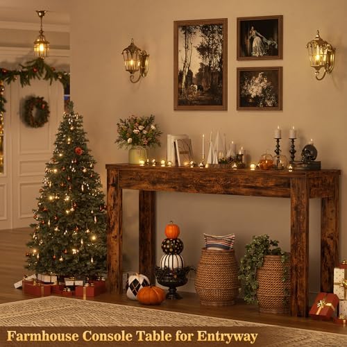 Armocity Console Table for Entryway, 47" Farmhouse Sofa Tables Narrow Long