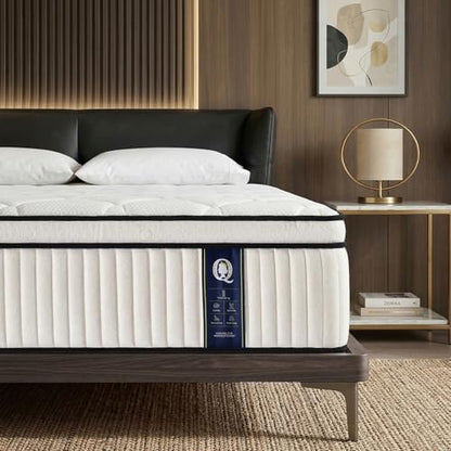 Full Hybrid Mattress, 10 Inch Medium Firm Mattress with Foam & Individually Wrapped Pocket Springs, Pressure Relief Mattress in a Box