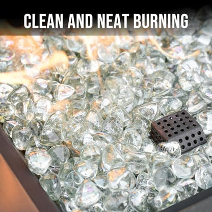 Skyflame 10-Pound Crystal Ice Fire Glass Diamonds for Fire Pit Fireplace