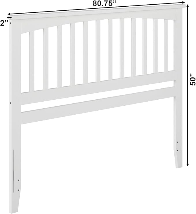AFI, Mission King Solid Wood Headboard, White
