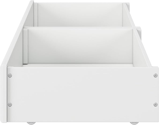AFI, Mid-Century Modern Under Bed Storage Drawers, Twin/Full, White