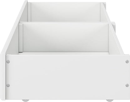 AFI, Mid-Century Modern Under Bed Storage Drawers, Twin/Full, White