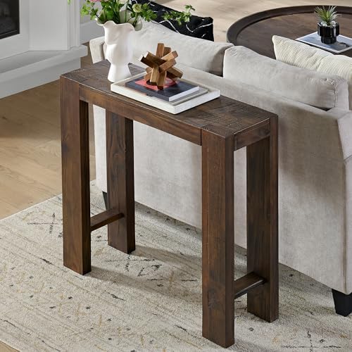 Alaterre Classic Solid Wood Entryway Console Table, Brown, 36 Inch