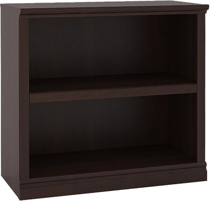 Bevfint Bookcase, Open Storage Book Cases/Shelves, Floor Standing Indoor Furniture 2 Shelf Book case for Farmhouse Library Office Bedroom Kids, Dark Cherry - 2 Tier