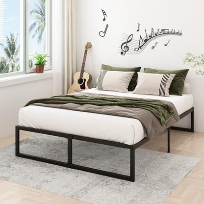 Lutown-Teen 14 Inch California King Bed Frames with Steel Slat Support