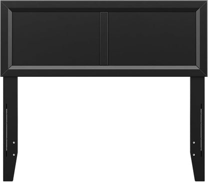AFI, Sophia Adjustable Modern Twin Wood Headboard, Black