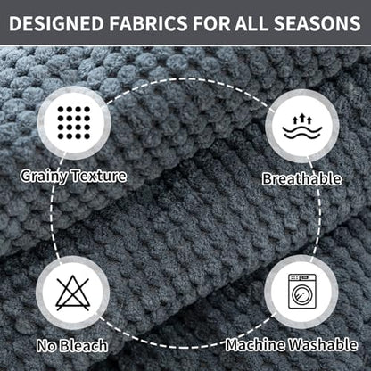 Sofa Couch Cover, Sofa Covers Washable for Dogs, Non-Slip Couch Covers for Sectional Sofa, Sofa Slipcovers for All Seasons Furniture Protector for L Shaped(Dark Grey, 27"x 27")