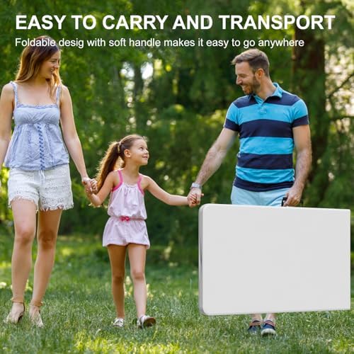 8 FT Folding Tables for Camping Party Picnic, School, Dinning, White