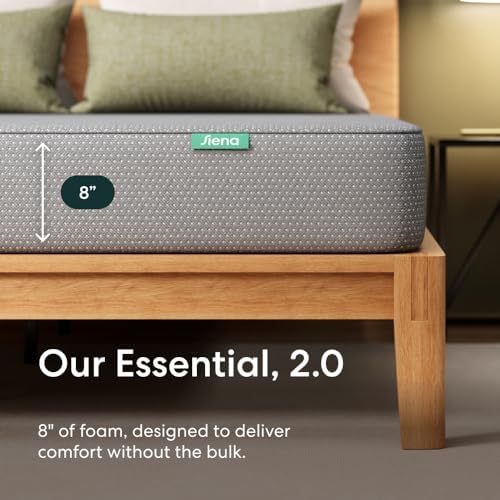 Siena Essential 8" Foam Mattress, Twin XL, Medium Firm Feel