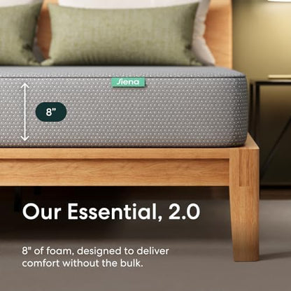 Siena Essential 8" Foam Mattress, Twin XL, Medium Firm Feel