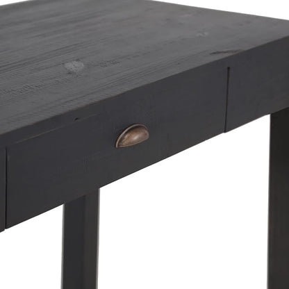 Grain Wood Furniture Montauk Desk/Dressing Table, Farmhouse Black