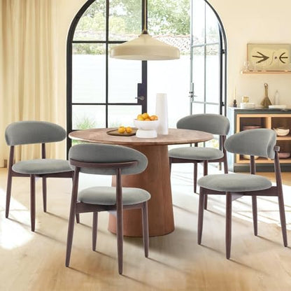 MALOL Dining Chairs Set of 2, Upholstered Wooden Kitchen Chairs, Green
