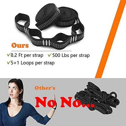Camping Hammock, Super Lightweight Portable Parachute Hammock with Two Tree Straps Single or Double Nylon Travel Tree Hammocks for Camping Backpacking Hiking