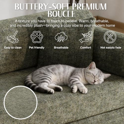 78.8" Convertible Sofa Bed, High Back Boneless Couch for Living Room