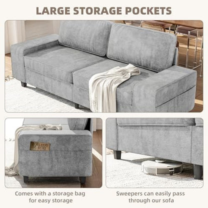 71" Loveseat Sofa for Living Room, Comfy Chenille Fabric Love Seat for Bedroom, Small Couches for Removable Cushion Cover,Couches for Small Space,Apartment,Dorm