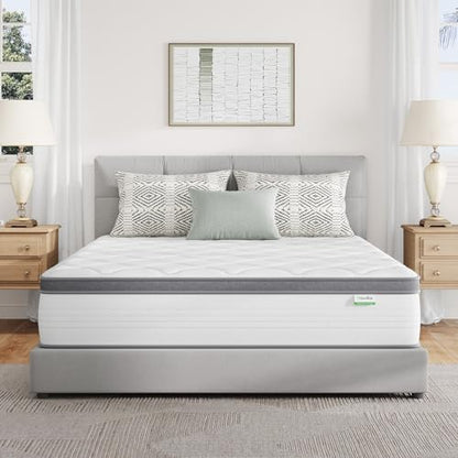 Novilla King Size Mattress 14 Inch, Hybrid Mattress in a Box