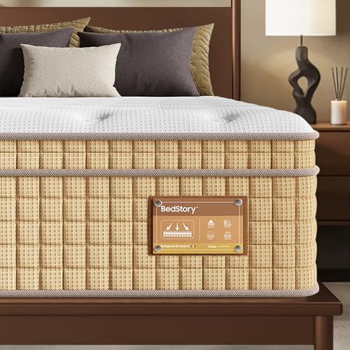 BedStory 14 inch Firm Full Mattress, Deep Sleep Hybrid Mattresses in a Box, Zoned Lumbar Support for & Back Pain Relief, CertiPUR-US Certified, 365 Night Trial, 10-Year Warranty
