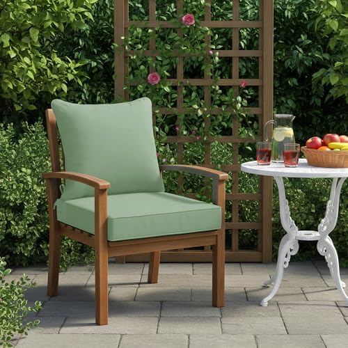 Outdoor Chair Cushions, 24 x 24 Inch, Sage Green