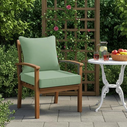 Outdoor Chair Cushions, 24 x 24 Inch, Sage Green