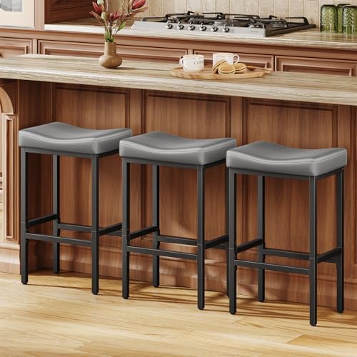 Compact 24 Inch Counter Height Bar Stools Set of 3