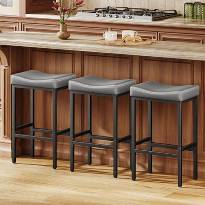 Compact 24 Inch Counter Height Bar Stools Set of 3
