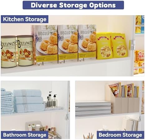 FJTJBSI 72" LED Kitchen Pantry Cabinet with 3 Drawers Farmhouse Tall Storage Cabinet Wood Food Pantry with Barn Doors and Adjustable Shelves Versatile Storage Freestanding Cupboard for Kitchen
