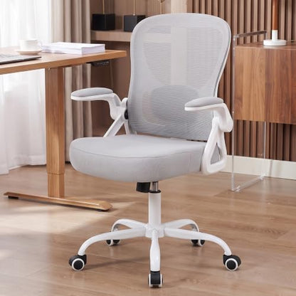 Ergonomic Home Office Chair, Mesh Computer Desk Chair, Light Grey