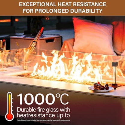 NUPICK 5 Pound Fire Glass, 1/4 Inch Reflective Fire Pit Glass