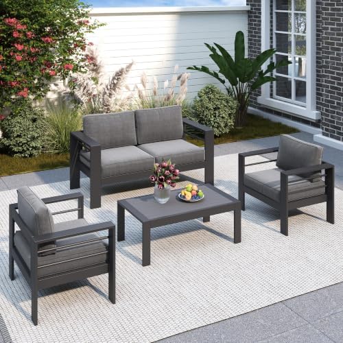 Aluminum Patio Furniture Set Oversized Patio Sectional Sofa for Seasons