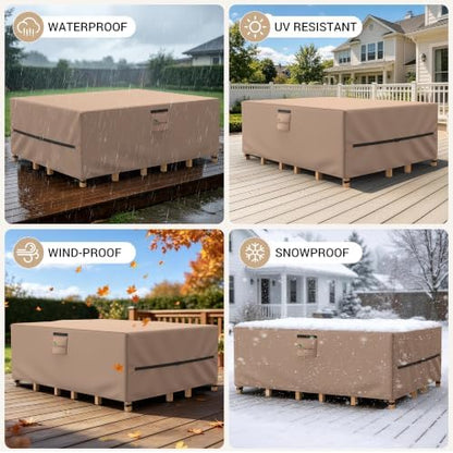 Outdoor Patio Furniture Covers Waterproof 107"Lx81"Wx27.9"H 600D