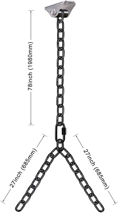 BeneLabel 2Pcs 105" (8.75 ft) Porch Swing Chain with Silent Swing Hanger 1000 LB Capacity Adjustable Bench Swing Chain, Hanging Chair Chain for Hammocks Chairs, Swing Chair