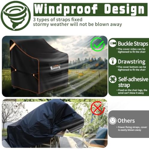 Patio Chair Covers 2 Pack Outdoor Furniture Swivel Cover Waterproof
