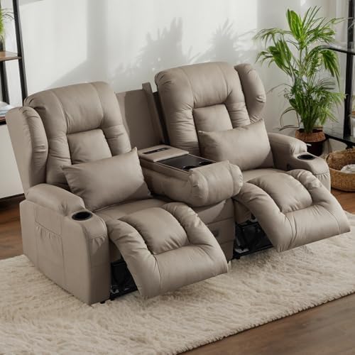 SAMERY 67.6" RV Loveseat Recliner Sofa, Manual Reclining Loveseat