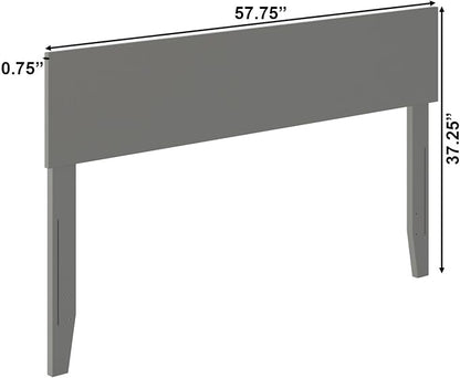 AFI, Orlando Full Adjustable Modern Solid Wood Panel Headboard, Grey