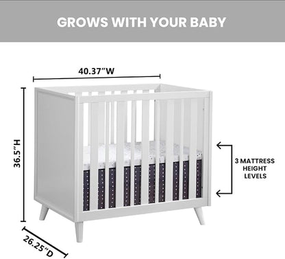 Oxford Baby Renwick 3 in 1 Mini Crib, White