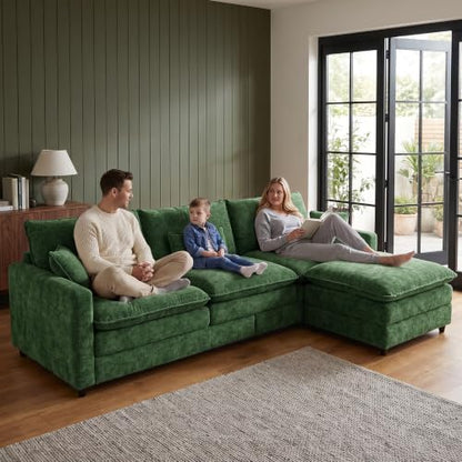 Modular Sofa Cloud Couch Sectional Couches for Living Room, Green