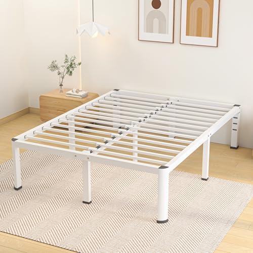 Superay 12 Inch King Metal Bed Frame with Rounded Leg, Mattress Stopper