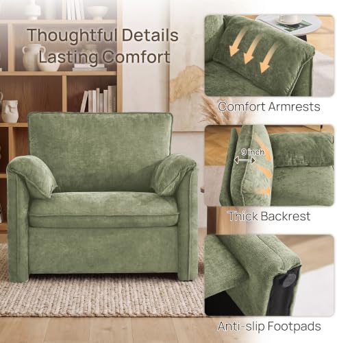 Oversized Accent Chair,Comfy Reading Chair,Armchair for Living Room,Bedroom