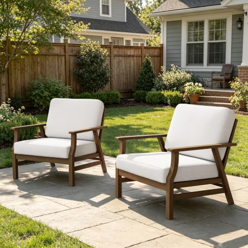 2 Piece Patio Bistro Set, Outdoor Chairs Set of 2