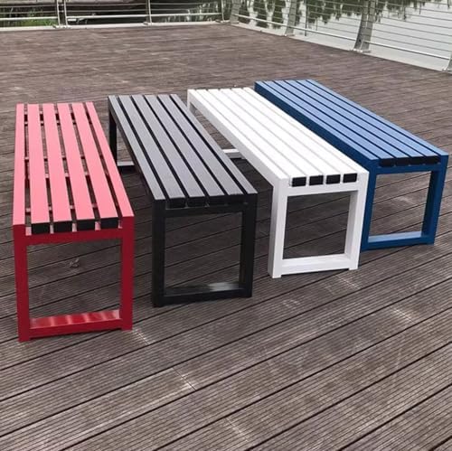 Patio Furniture Bench Park Chairs Outdoor Benches Stadium Benches Iron Chairs Benches Shopping Mall Leisure Benches Garden Outdoor Bench(Color:C)