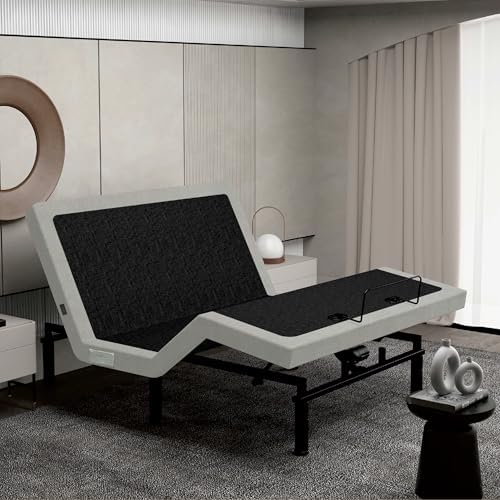 Irvine Home Collection Twin XL Adjustable Bed Base - Dual Massage - USB Ports - Zero Gravity - Underbed Light - Wireless Remote - Zero Clearance - Anti Snore - Memory Positions