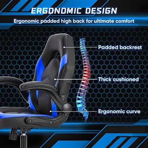 OLIXIS Computer Gaming Chair, Video Gamer Chairs, Comfy Lumbar Support