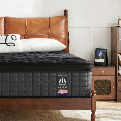 12 Inch Twin Mattress in a Box, Euro Top Hybrid Mattress